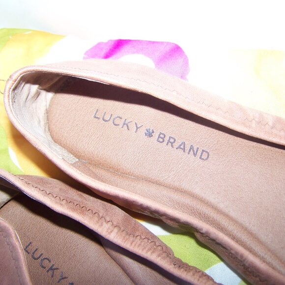 Lucky Brand Tan Flats Sz 9 - Picture 2 of 5
